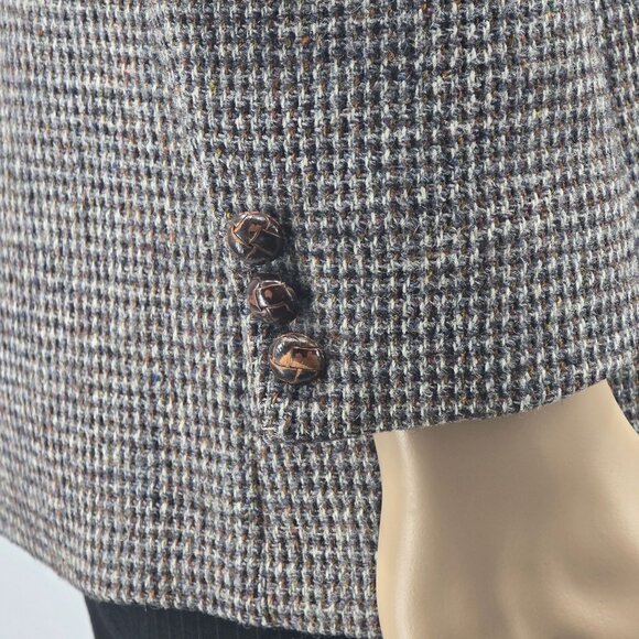 Vintage Eagle Clothes Grey Harris Tweed Blazer, Men's 40R - Picture 6 of 12